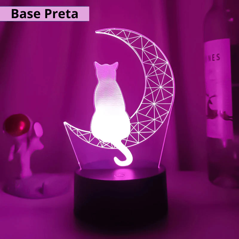 Luminária Gato na Lua