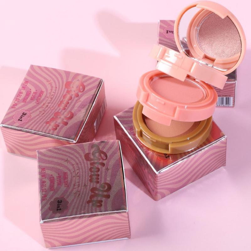 Blush de Alto Brilho Contorno  - Kaype Store 3 em 1