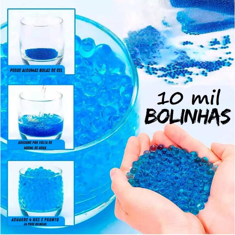 Bolinhas de Gel para Arminha de Gel de Brinquedo - 10 Mil Bolinhas - Kaype Store
