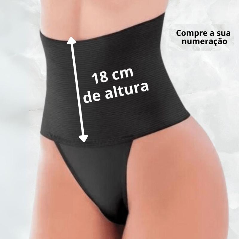 Calcinha Cinta Modeladora com Cos Alto e Forro 100% Algodao - Compre 1 Leve 2 - Kaype Store