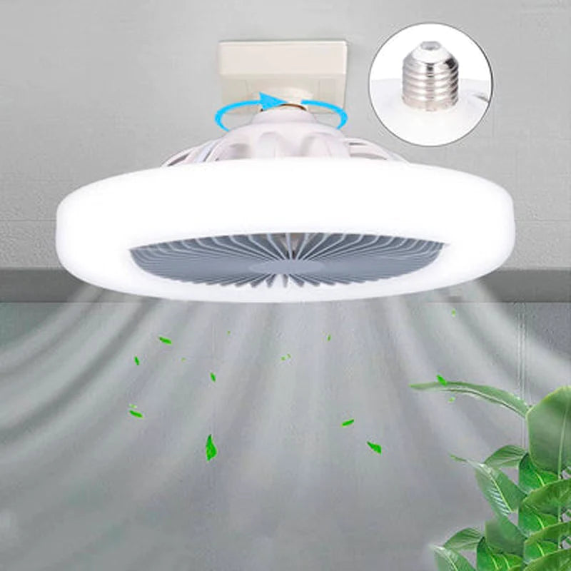 Luminária com Ventilador 2 em 1 com Controle Remoto - VentLuz Led - Kaype Store
