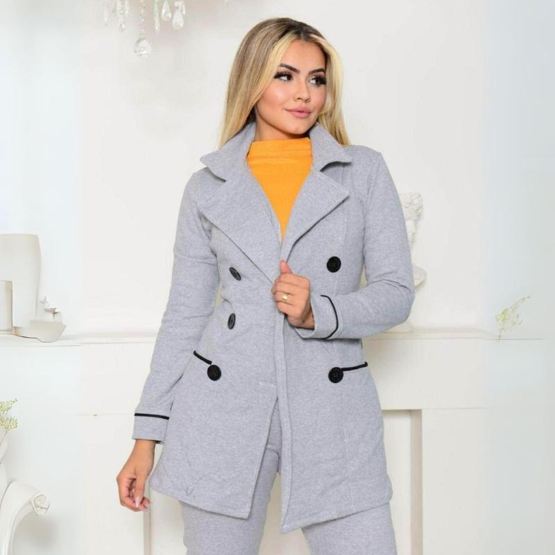 Casaco Sobretudo Moletom Feminino de Inverno - Kaype Store