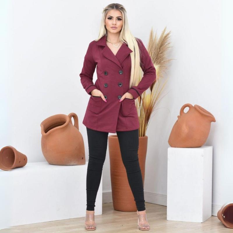 Casaco Sobretudo Moletom Feminino de Inverno - Kaype Store