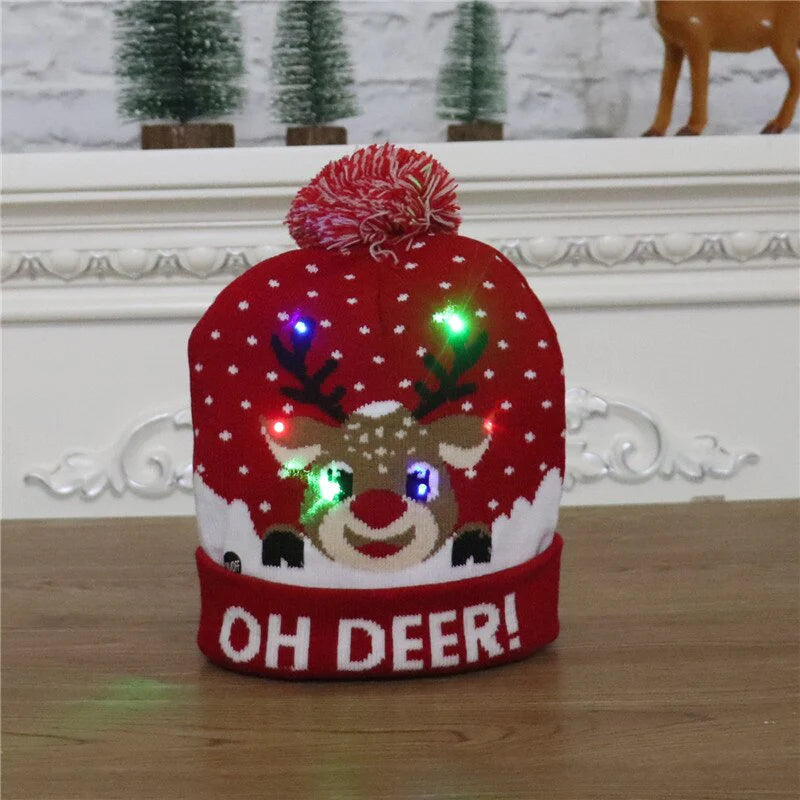 Chapéu Festivo com LED: Um Toque Luminoso para Sua Celebração Natalina - Kaype Store