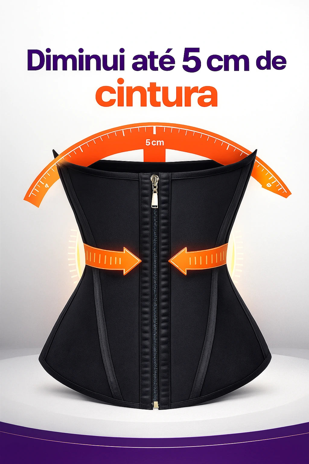 Cinta Modeladora com Fecho Duplo – Colombiana - Compressão Afina Cintura