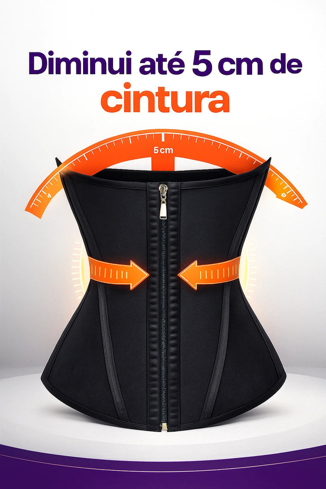 Cinta Modeladora com Fecho Duplo – Colombiana - Compressão Afina Cintura