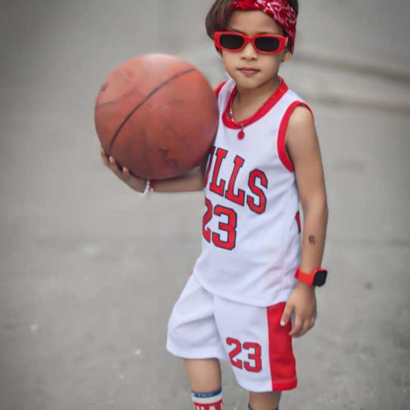 Conjunto Infantil de Basquete: Camiseta + Shorts - Times NBA!