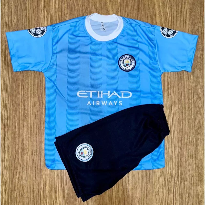 Conjunto Infantil Uniforme Manchester City Haaland - Kaype Store