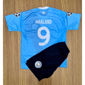 Conjunto Infantil Uniforme Manchester City Haaland - Kaype Store