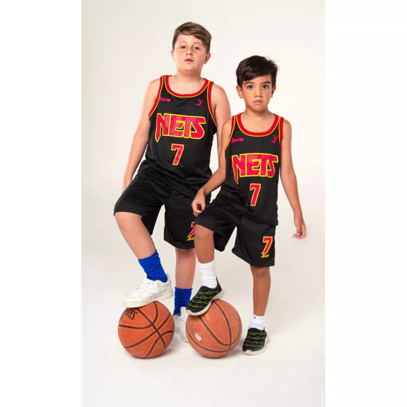 Conjunto Infantil de Basquete: Camiseta + Shorts - Times NBA! - Kaype Store