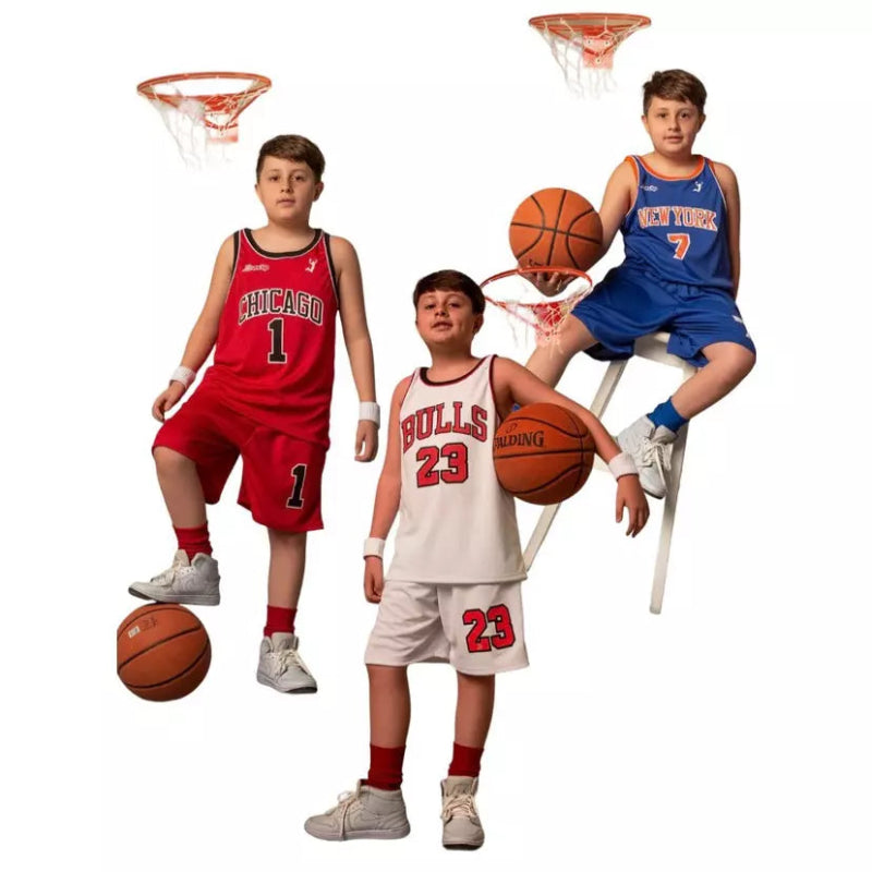 Conjunto Infantil de Basquete: Camiseta + Shorts - Times NBA! - Kaype Store