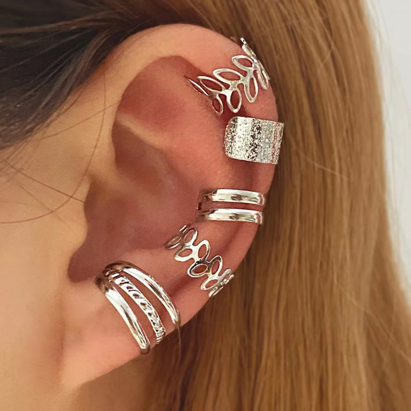 Conjunto 5 Brincos Piercings de Orelha Pressão Exclusivo - Kaype Store