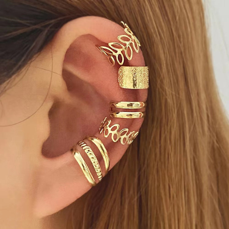 Conjunto 5 Brincos Piercings de Orelha Pressão Exclusivo - Kaype Store