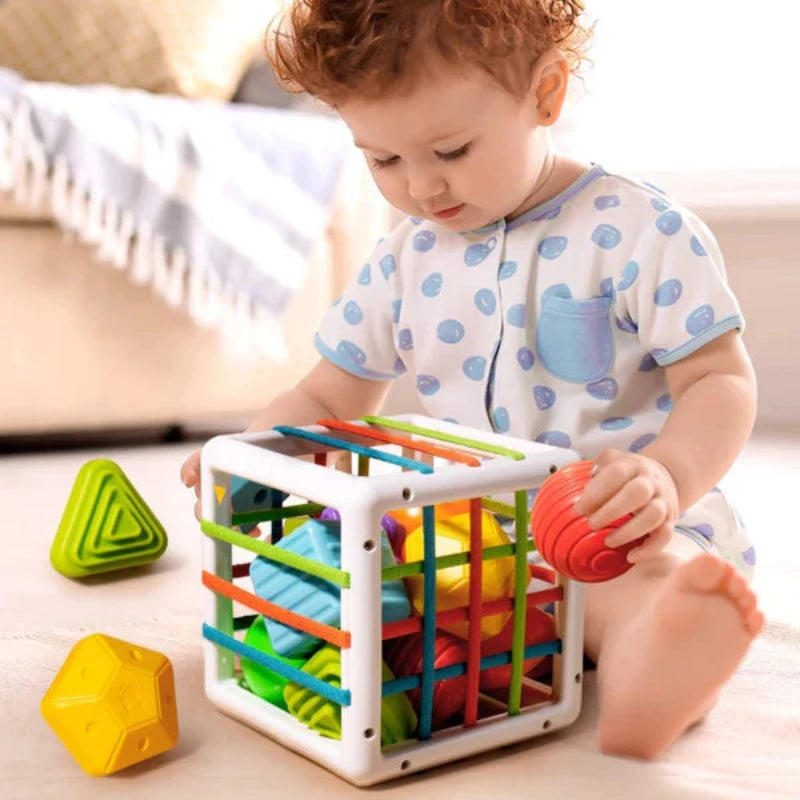 Cubo Educativo Montessori com Trama e Formas - Kaype Store