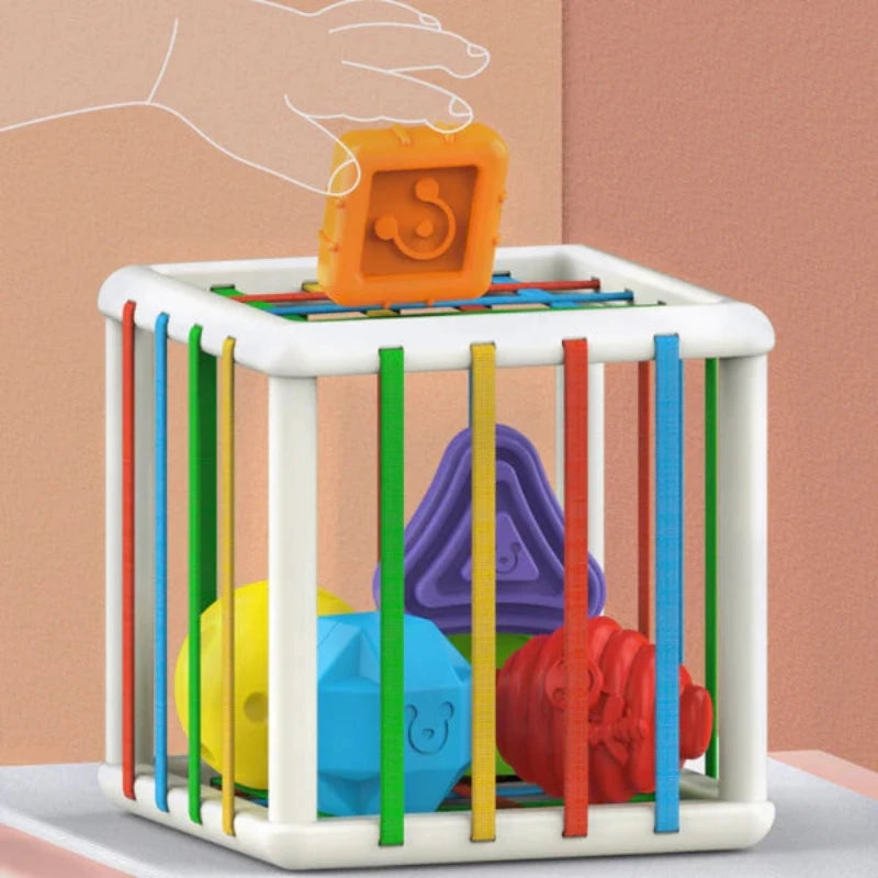 Cubo Educativo Montessori com Trama e Formas - Kaype Store