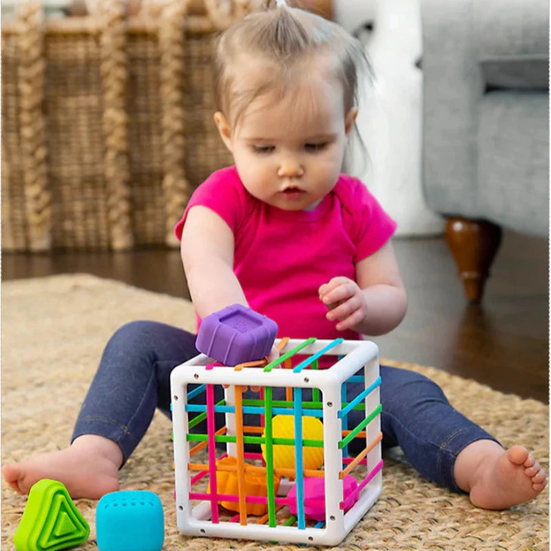 Cubo Educativo Montessori com Trama e Formas - Kaype Store