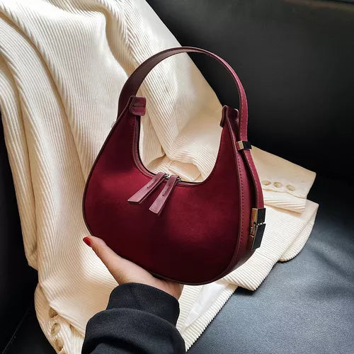 Bolsa Daniela -  Bolsa Feminina De Camurça, Casual, Vintage - Kaype Store