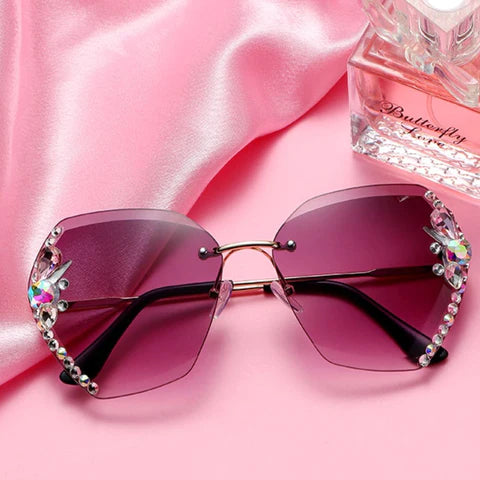 Óculos De Sol Feminino Com Lentes Gradiente Vintage - UV400 - Kaype Store