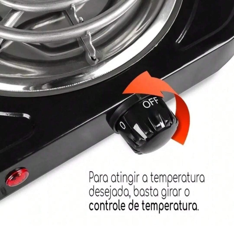 Fogareiro Eletrico 2 Bocas 110V Cooktop Camping 2000W - Kaype Store