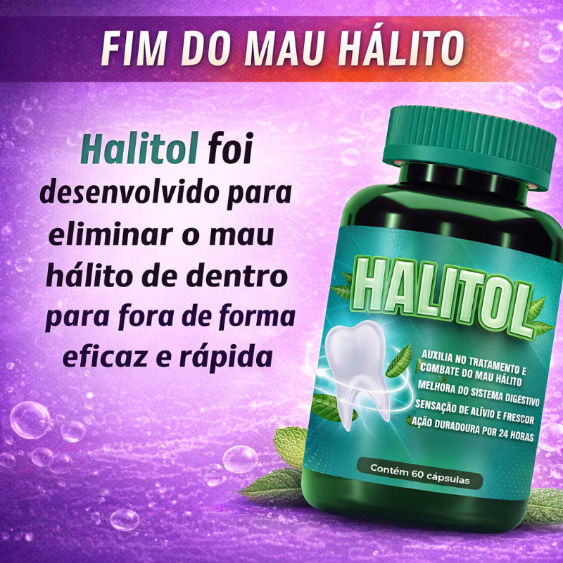 HALITOL - Suplemento Anti-Halitose - Alívio do Mau Hálito de Dentro para Fora
