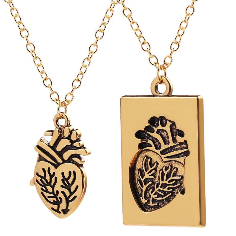 COLAR CORAÇÃO ANATÔMICO - Presente para Casais e Dia das Mães - Kaype Store