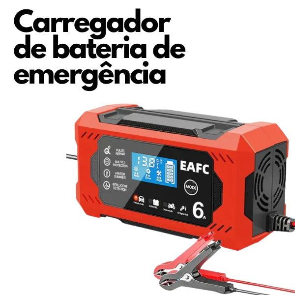 TurboVolt CarregaMais Original - Super Carregador de Bateria Automotiva para Carro, Moto, Caminhão, etc - Kaype Store