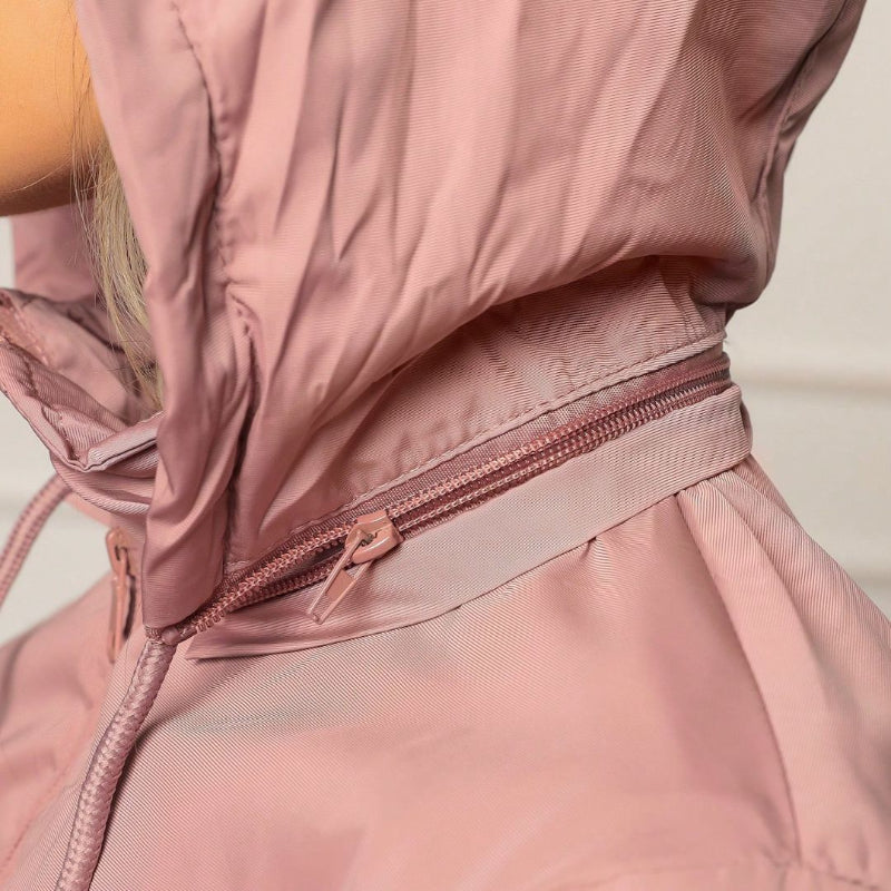Jaqueta Corta Vento Feminina com Touca - Conforto e Estilo | Kaype Store Rosa
