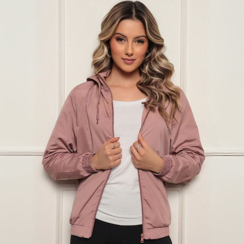 Jaqueta Corta Vento Feminina com Touca  | Kaype Store