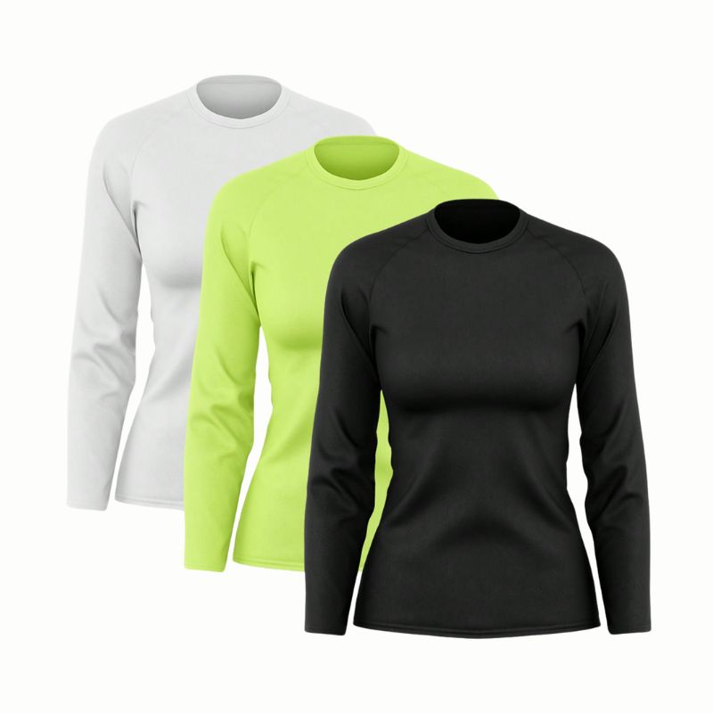 Kit 3 Camisetas Manga Longa Feminina Dry Fit Esportiva - FemmeSport
