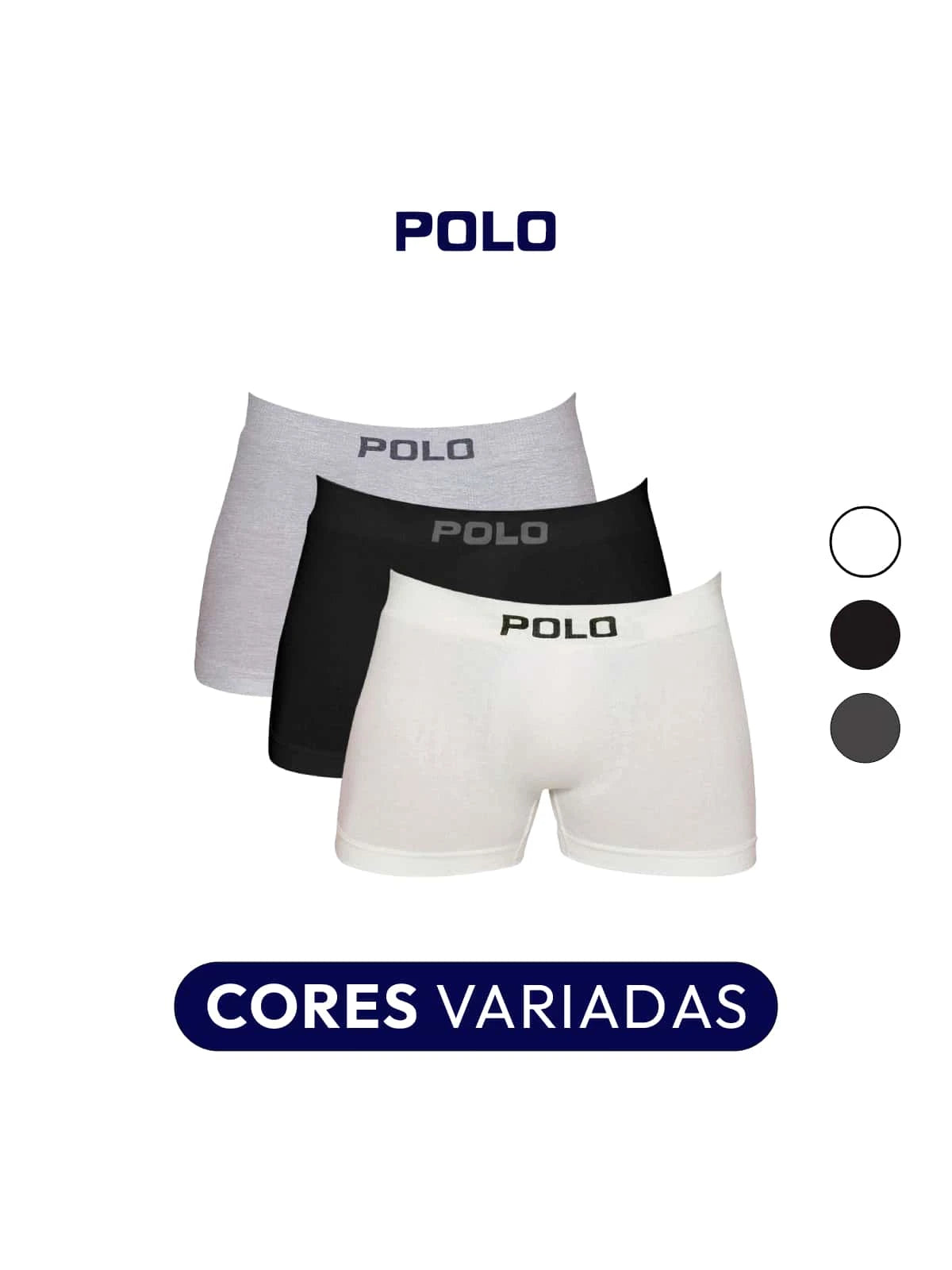 Kit 3 Cuecas Polo Boxer Microfibra - Polo Star - Kaype Store