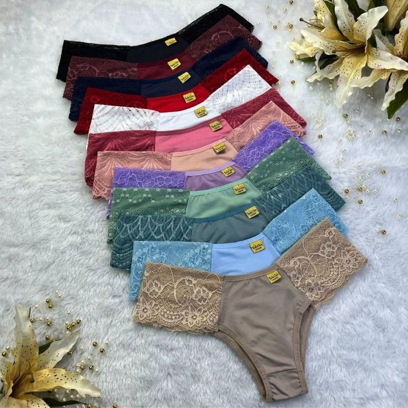 Kit 5 Calcinhas Pala Dupla Tanga Feminina - Kaype Store