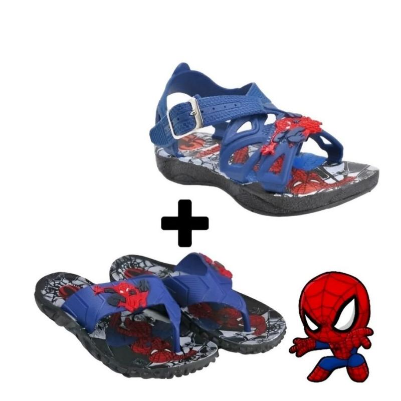Kit Sandália Papete + Chinelo Infantil Masculino Menino - Kaype Store