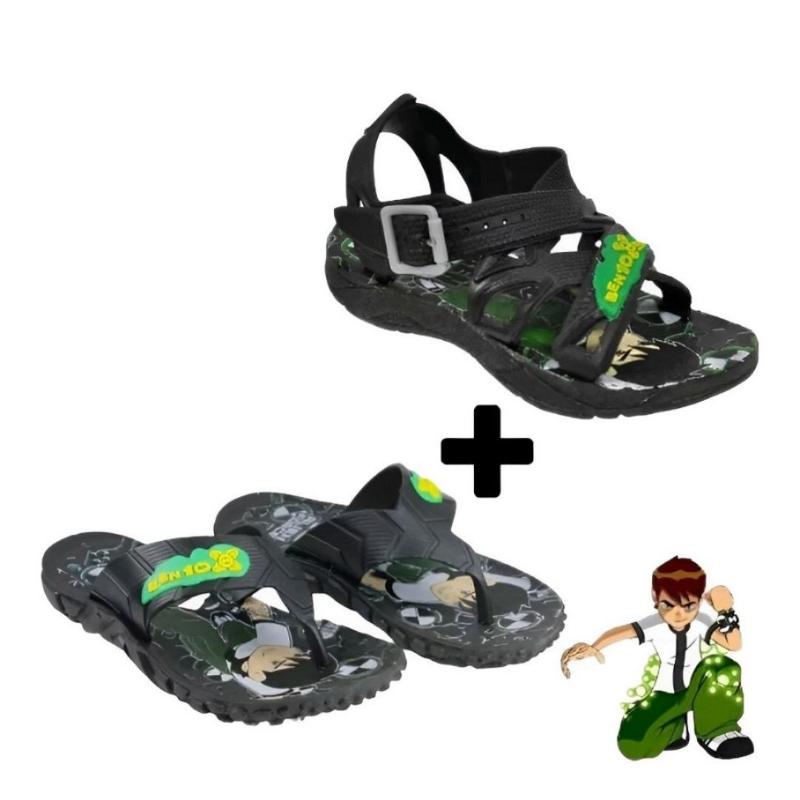 Kit Sandalia Papete + Chinelo Infantil Masculino Menino - Kaype Store