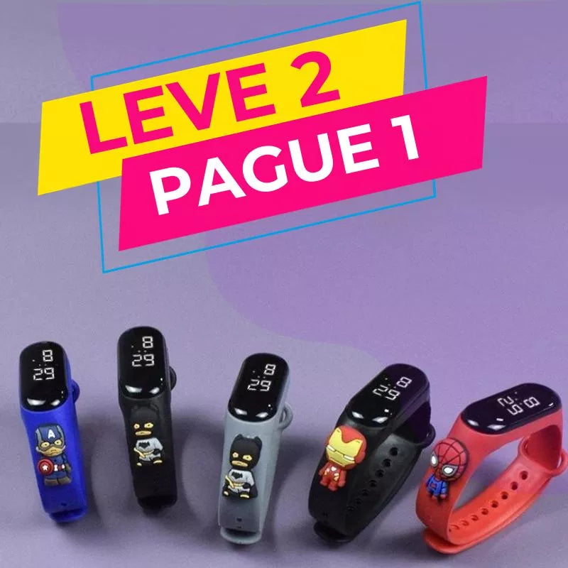 Relógio Infantil Digital - A Prova D'agua [PROMOÇÃO DIA DAS CRIANÇAS] LEVE 2, PAGUE 1 + GANHE 1 BRINDE - Kaype Store