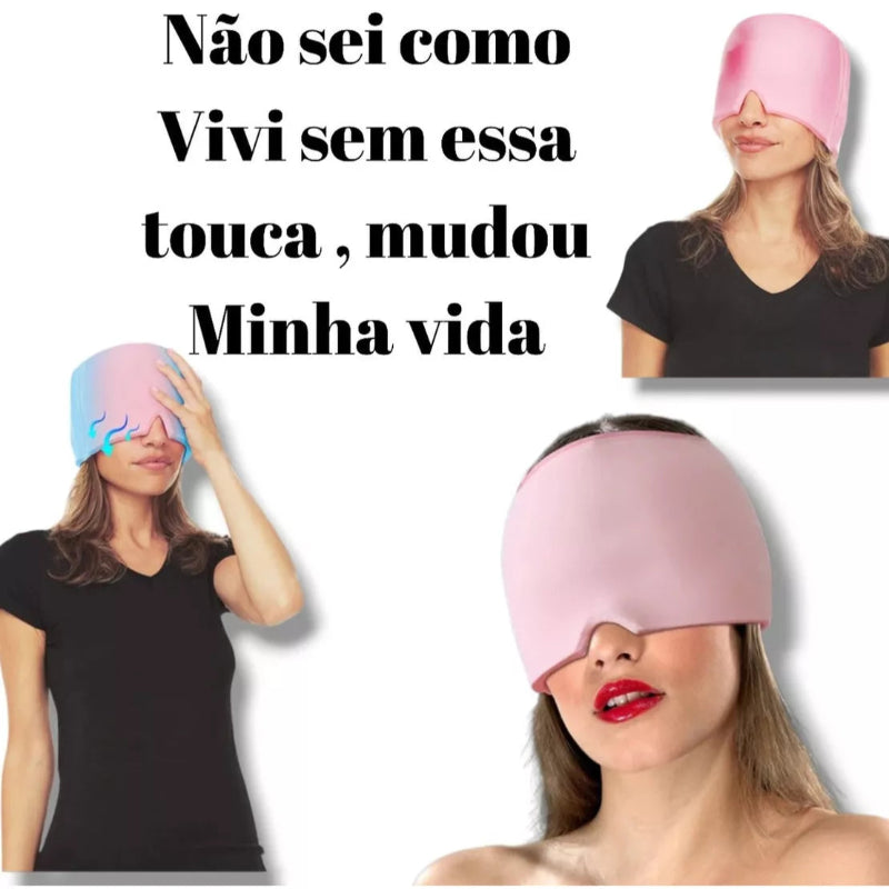 Mascara Touca para Alivio de Dor de Cabeca - Terapia Fria e Quente - Kaype Store