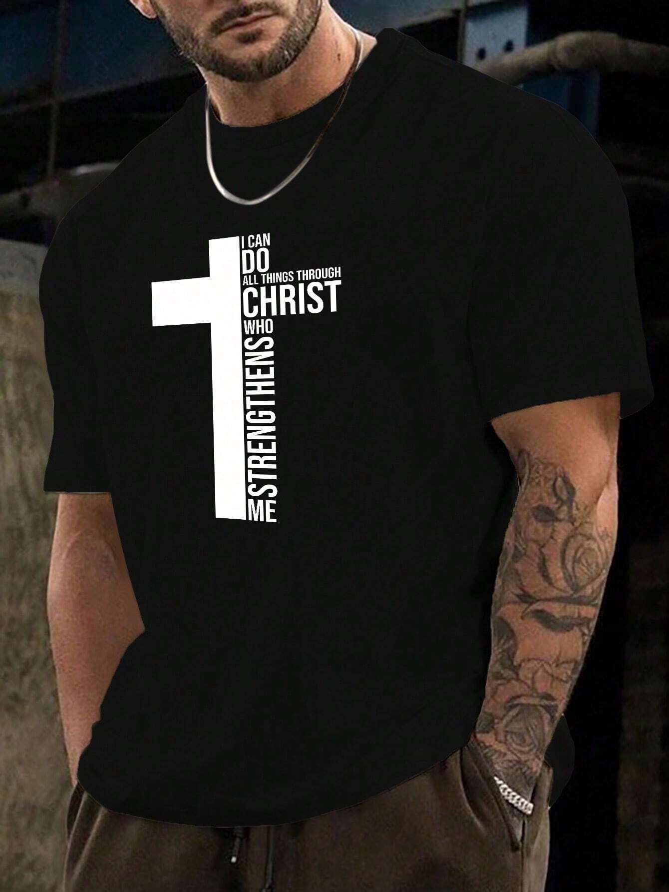 Camiseta Masculina Cruz Religiosa Algodão - Kaype Store