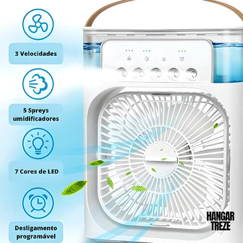 Mini Ar Condicionado Ventilador e Climatizador Air Freeze Original - Ventila e Resfria - Kaype Store
