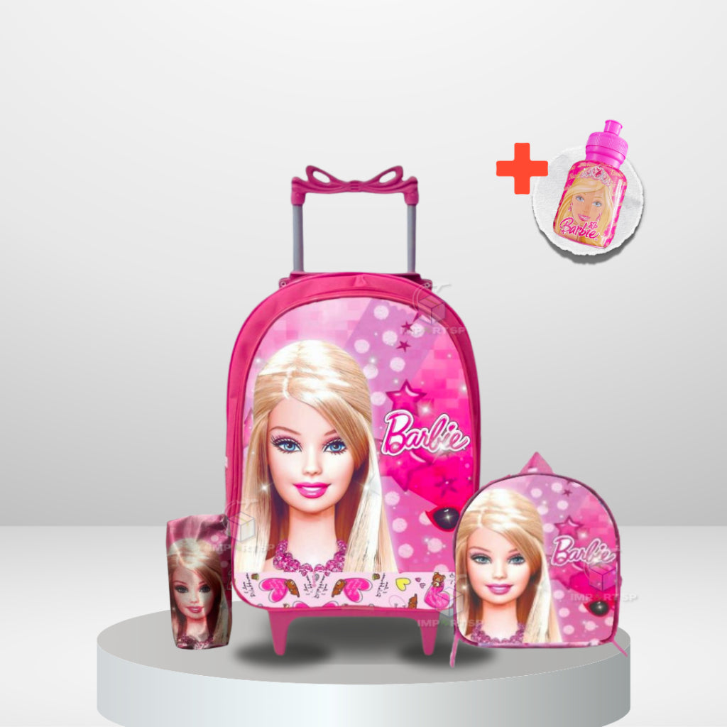Mochila Escolar Rodinha + Lancheira + Estojo - Menino e Menina