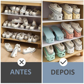 Organizador de Sapatos e Tenis com Regulagem de Altura - Kit com 10 - Kaype Store