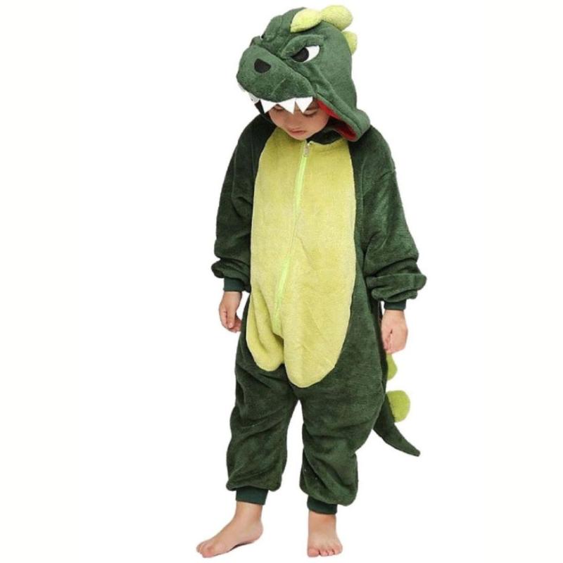 Pijama Macacão de Dinossauro Infantil Menino Kigurumi com Capuz - Kaype Store