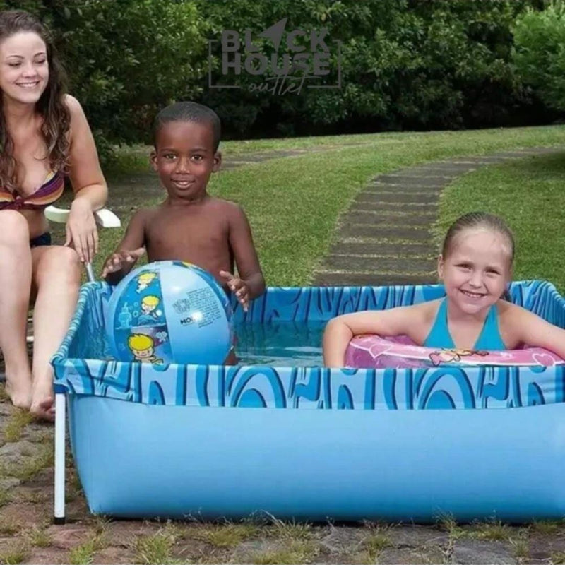 Piscina Infantil Quadrada Estrutural PVC 400 Litros - Kaype Store