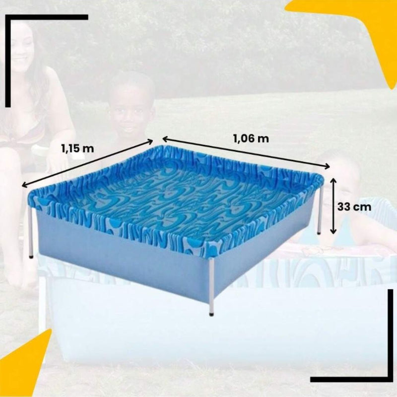 Piscina Infantil Quadrada Estrutural PVC 400 Litros - Kaype Store