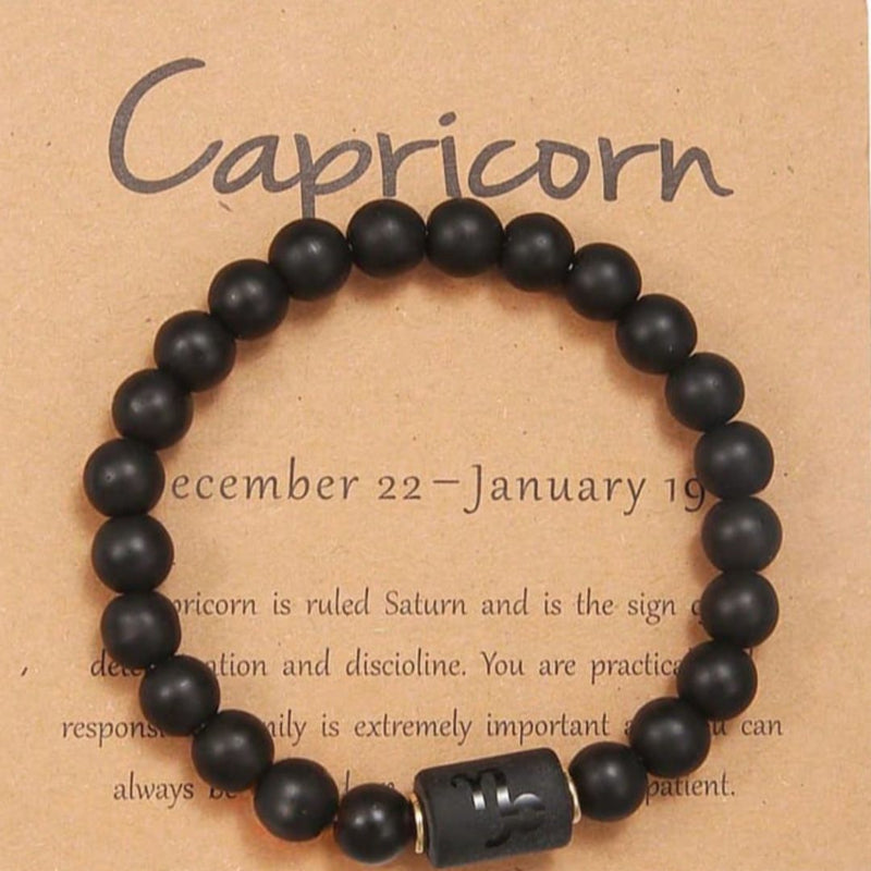 Pulseira Signos Prime - Pedras com Simbolos de Todos os Signos - Kaype Store - Capricornio