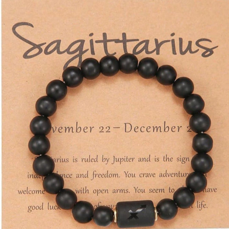 Pulseira Signos Prime - Pedras com Simbolos de Todos os Signos - Kaype Store - Sagitario