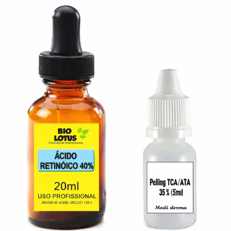 Removedor de Estrias Brancas - Ácido Retinoico 40% 10ml + TCA 5ml | Bio Lotus | Para Todos os Tipos de Pele