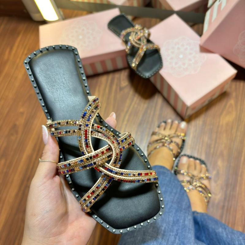 Sandalia Rasteirinha Strass - Afrodite - Kaype Store