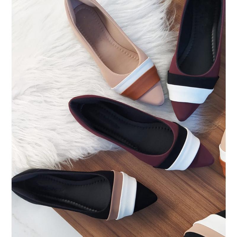 Sapatilha Feminina De Faixas Bico Fino Maitê Love - Kaype Store