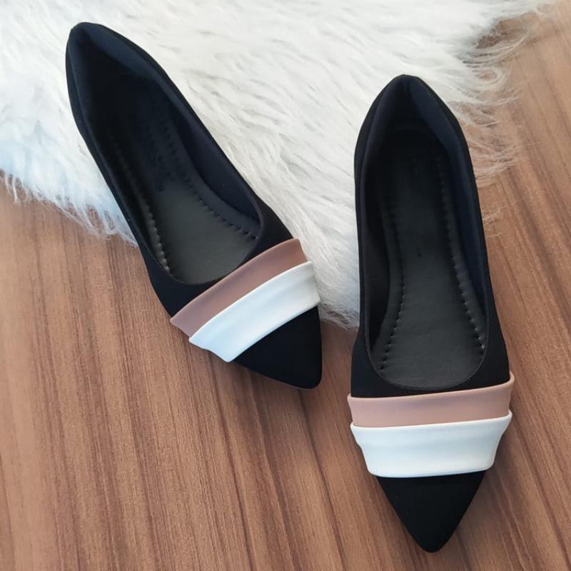 Sapatilha Feminina De Faixas Bico Fino Maitê Love - Kaype Store