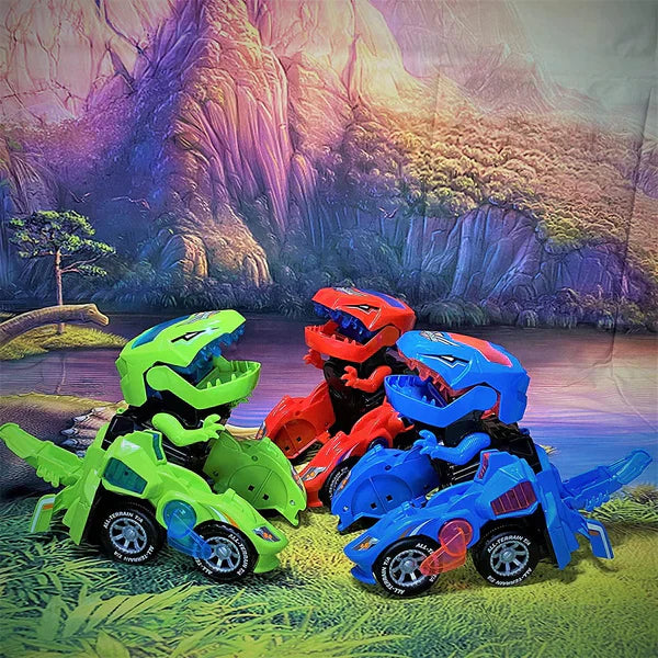 DinoCar - Carro Robô Dinossauro Transformers  Eletrico com Luz e Música - Kaype Store
