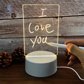 Luminária LED de Anotações Criativa em acrílico com caneta para anotações